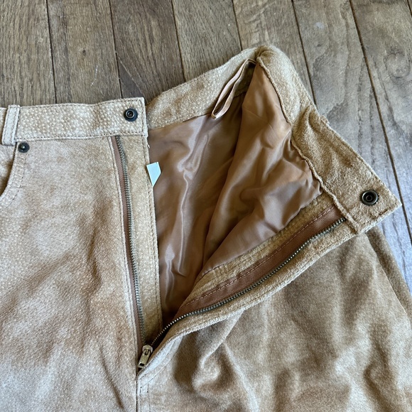 Venezia Vintage Leather Midi Skirt‎ Size 11/12 - Picture 3 of 9